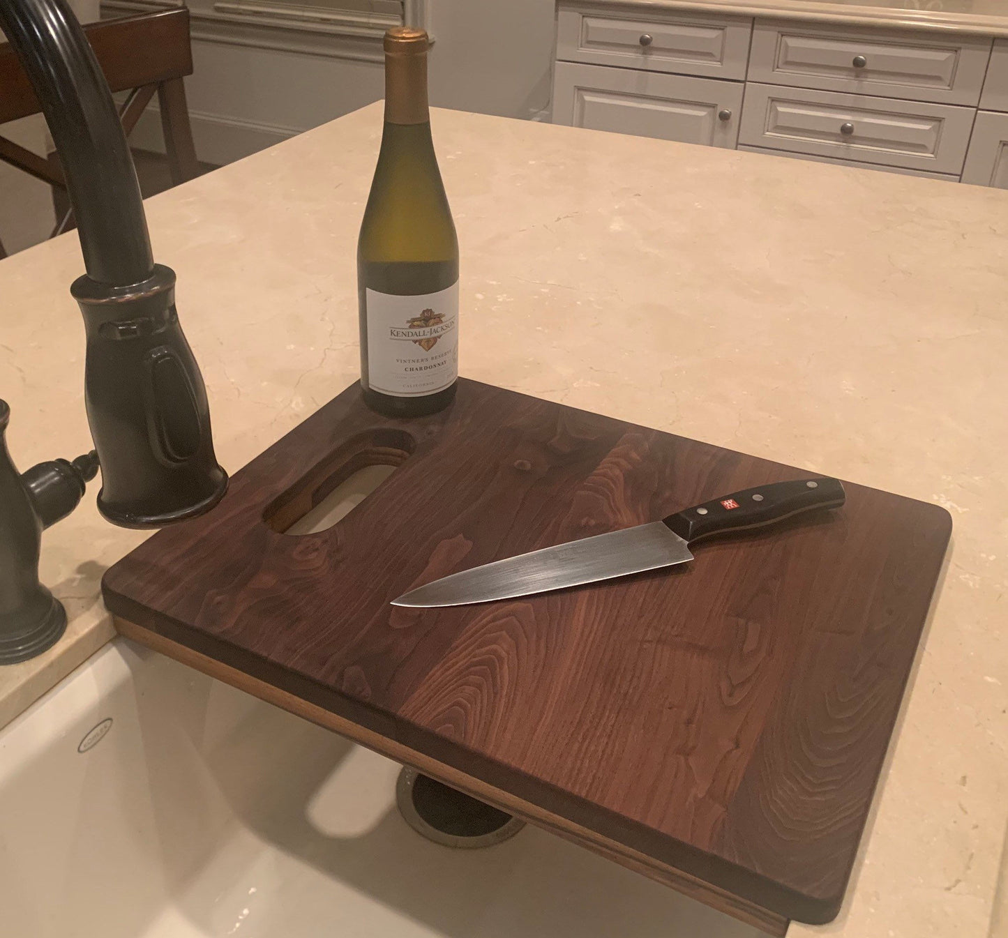Sink In-Lay Cutting Board ~ Walnut ~ Custom